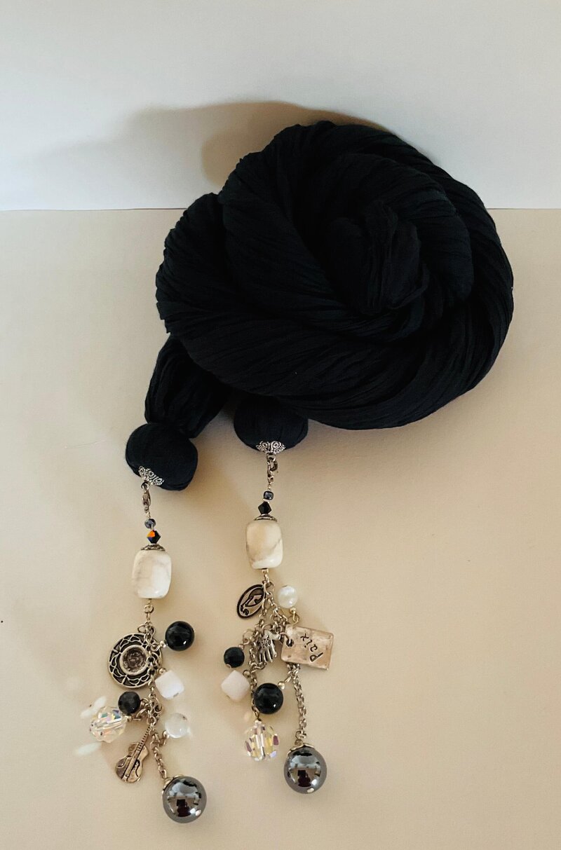 Etole bijoux coton Charm's NOIR