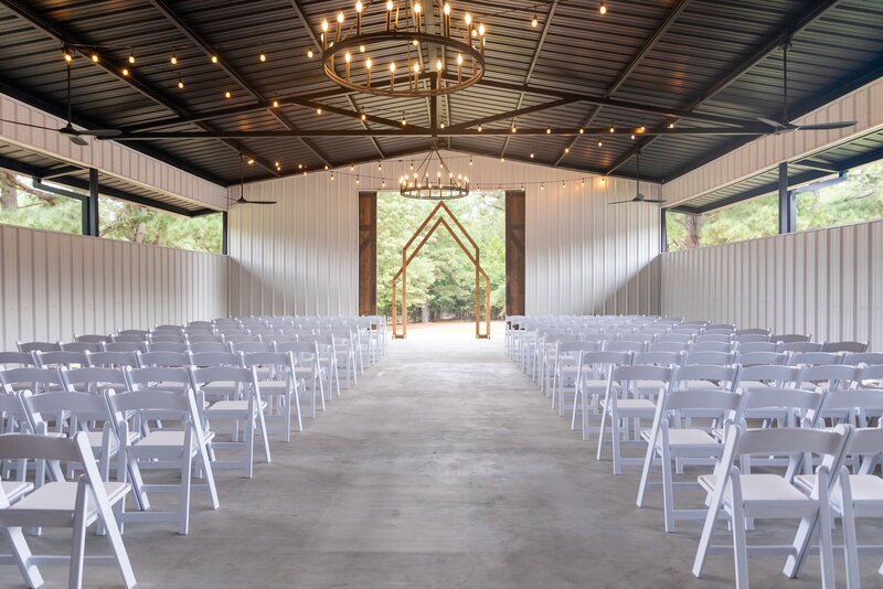 covered outdoor ceremony rustic mount vernon texas