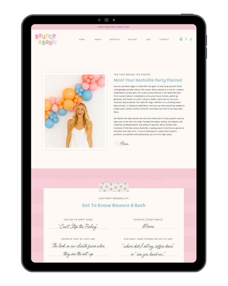 balloon business website template