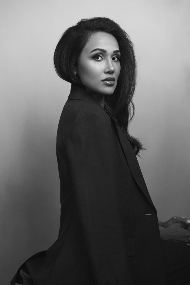 Dr. Rednam in black and white photo