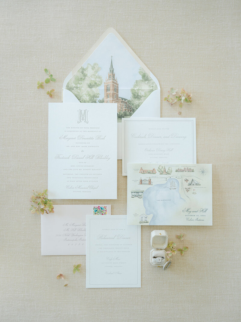 Kelly McDevitt Design Letterpress Wedding Invitation