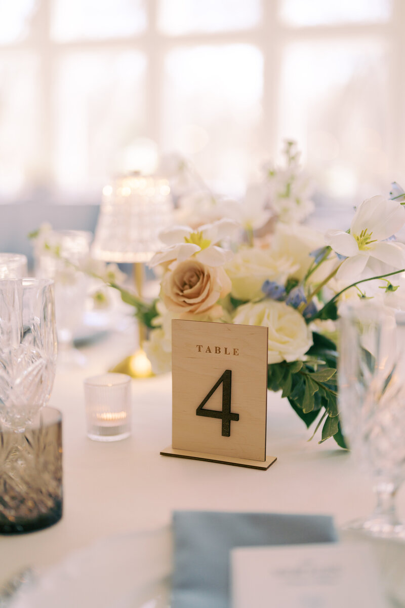 These custom made wedding table numbers were the perfect addition to the table for this ATX wedding.