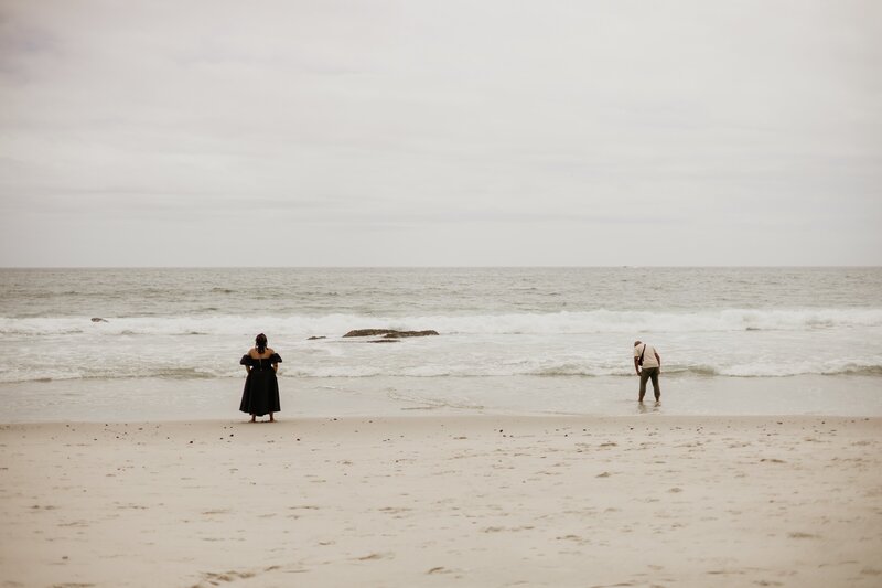 Hochzeitspaar bei Strandhochzeit in Südafrika Camps Bay