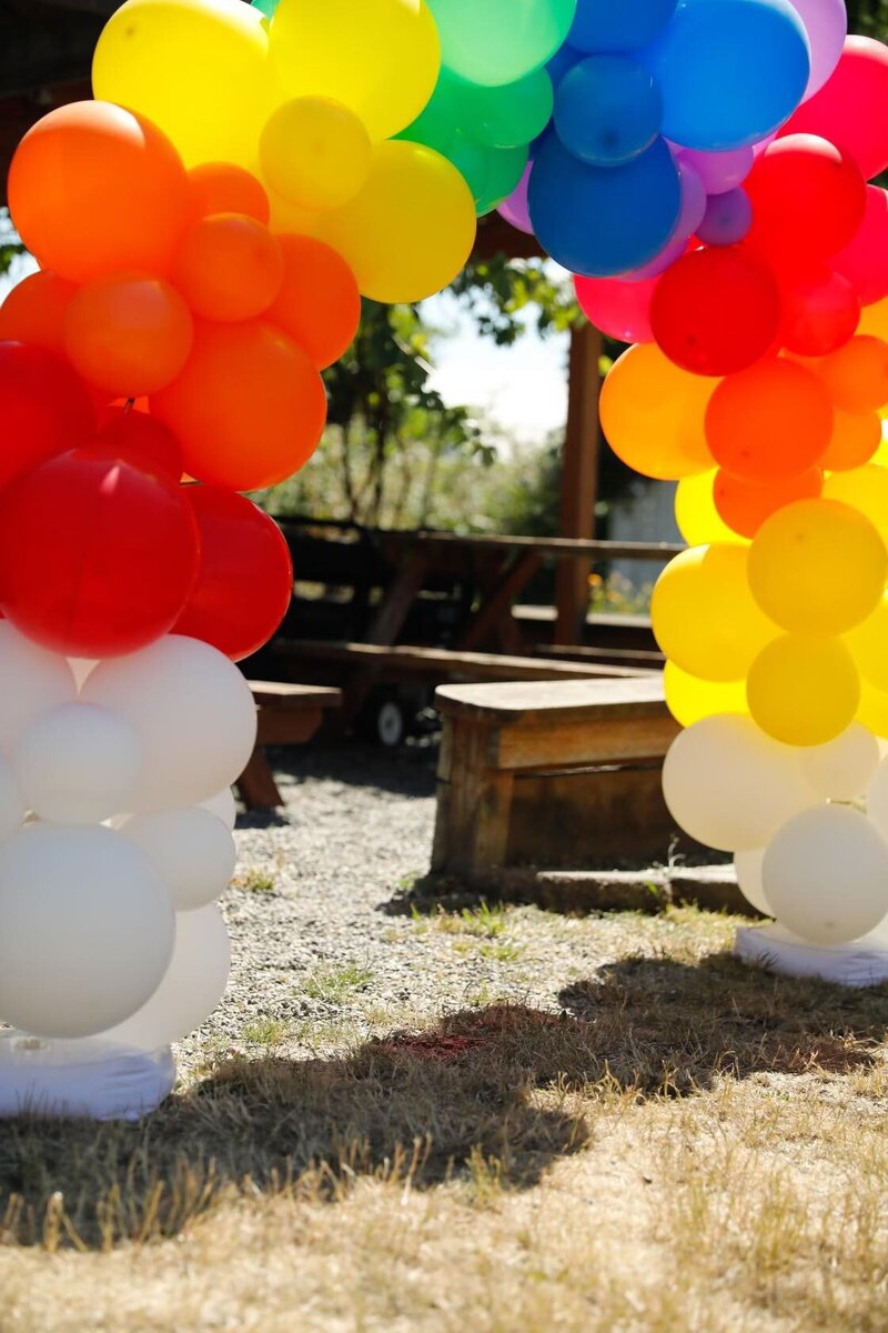 RAINBOW BALLOON ARCH ISLAND INFALTABLES