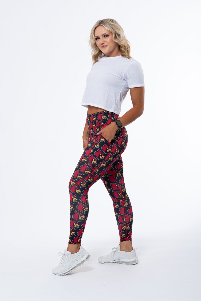 College game day leggings with college mascot
