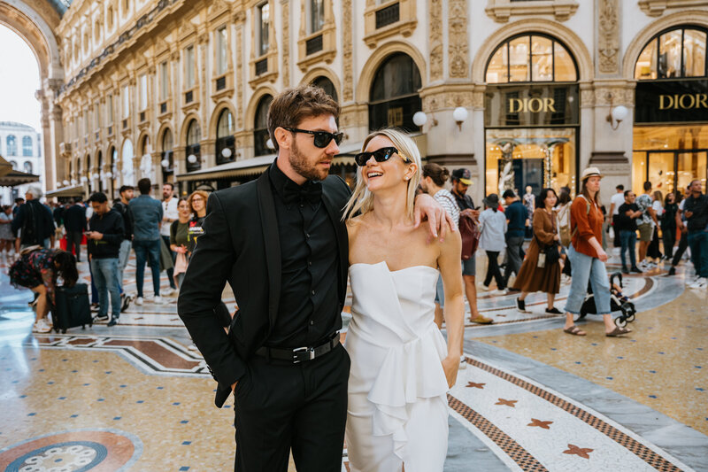 Couple eloping in Milan