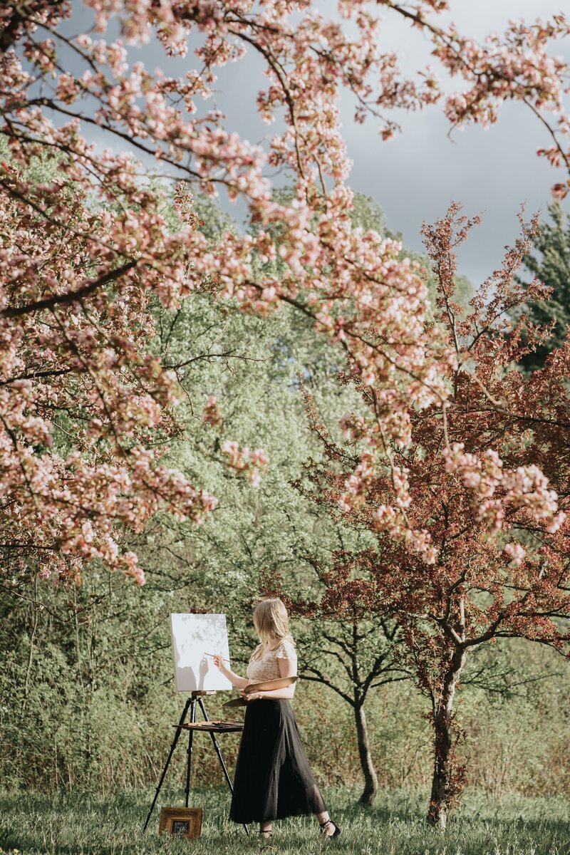 Emily Paints Events Ontario Live Wedding Painter