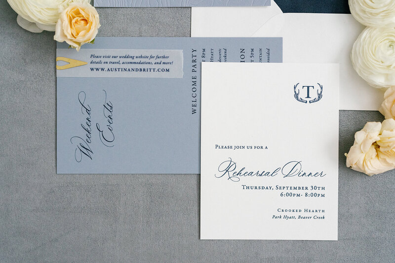 Rehearsal Dinner invitation card