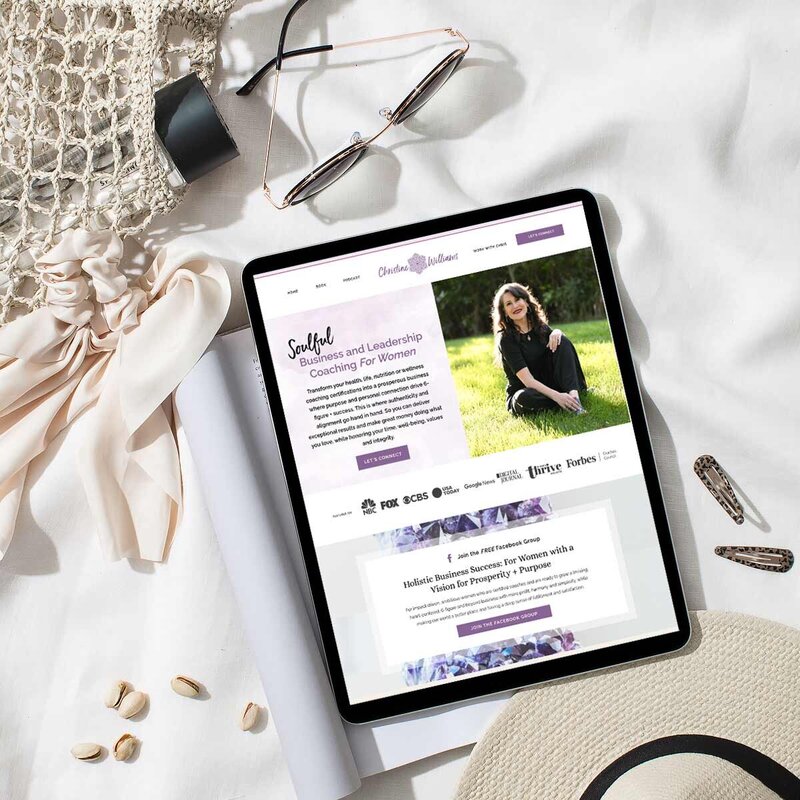 Embark on a journey of inspiration with Sucheta's world-renowned keynote speaker website on the captivating display of an iPad. Crafted with precision by a Showit Web Design specialist, immerse yourself in the transformative power of travel through seamless navigation and captivating visuals.
