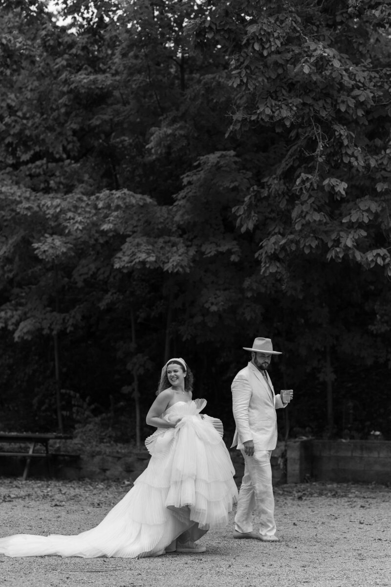 classic timeless sunset portraits of louisville KY wedding