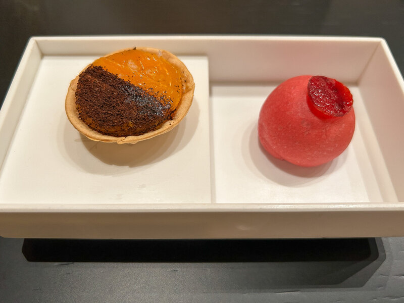 The second round of starters at Ristorante Berton, in Milan, Italy. Fun colors with tastes to prepare you for the meal.