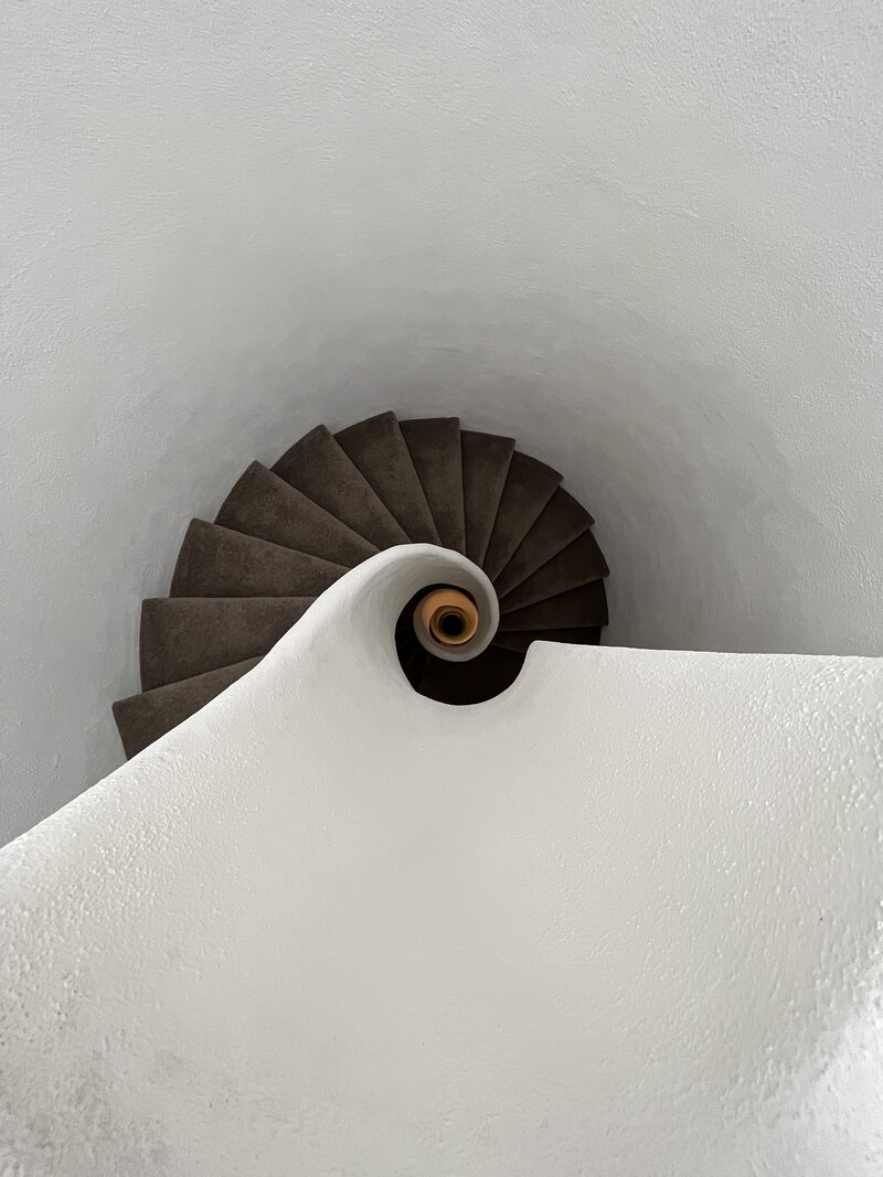 Winding staircase in Saint Paul vintage home