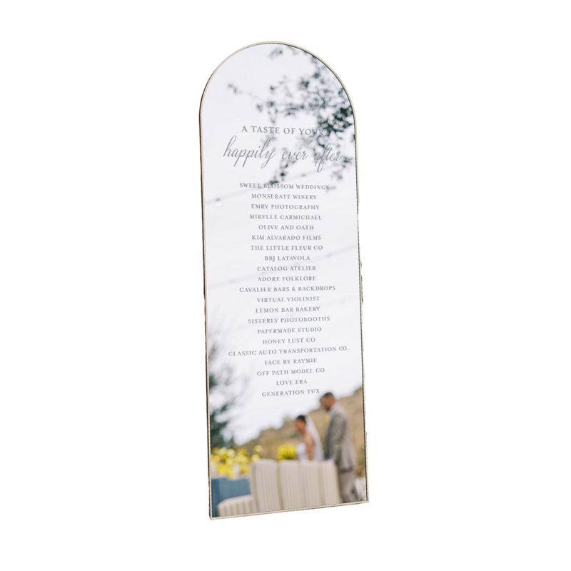 SHAYLA Gold Arch Floor Mirror