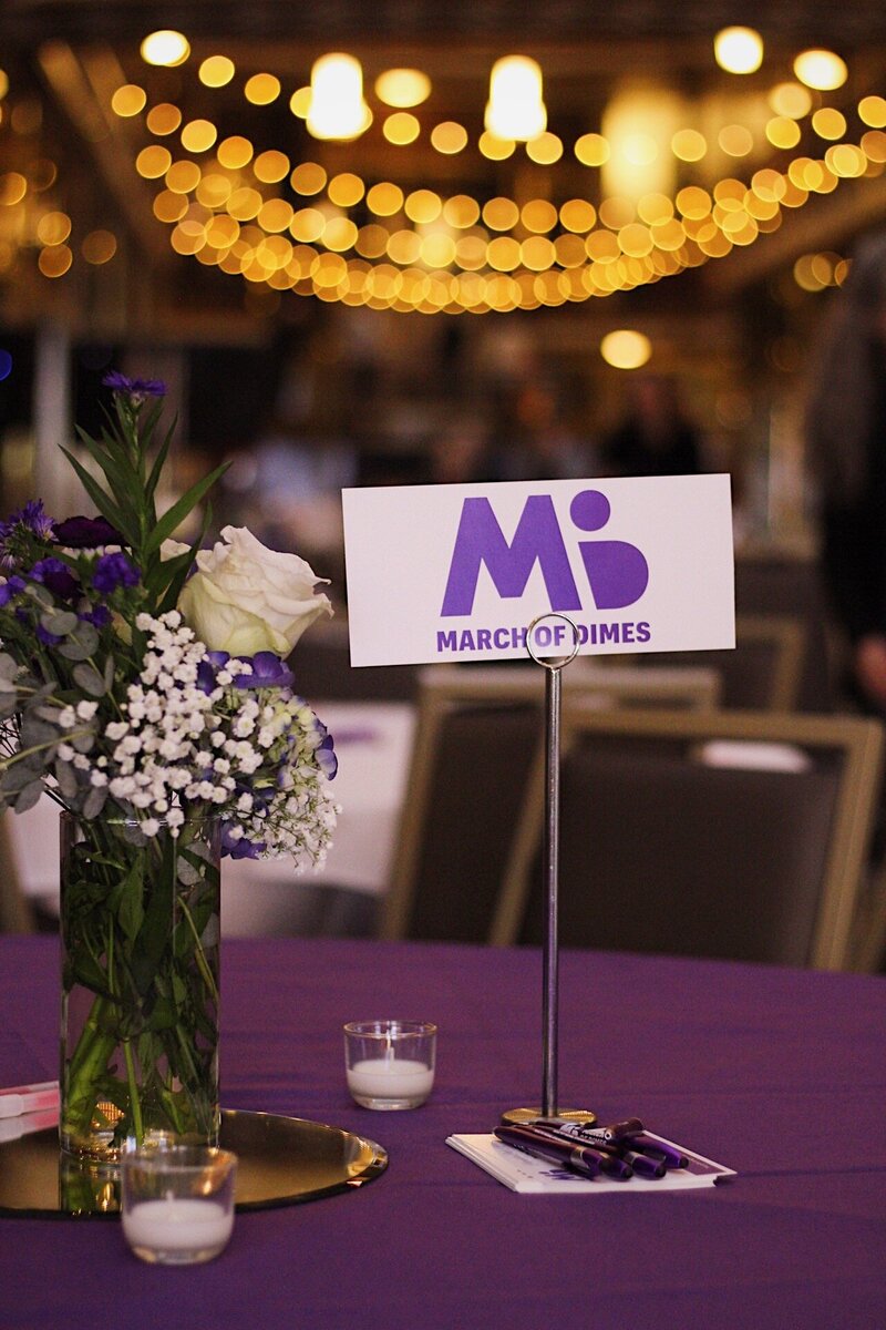 Event branding and signage for march of dimes signature chefs auction