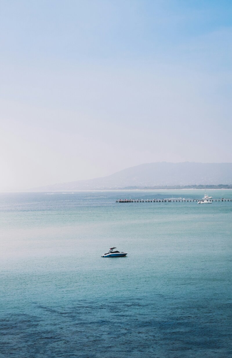 single boat out at sea