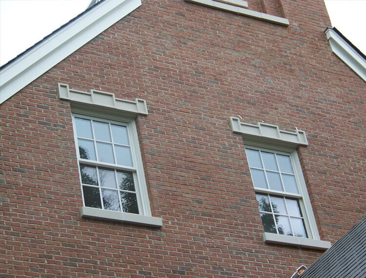 Geometric style window surrounds