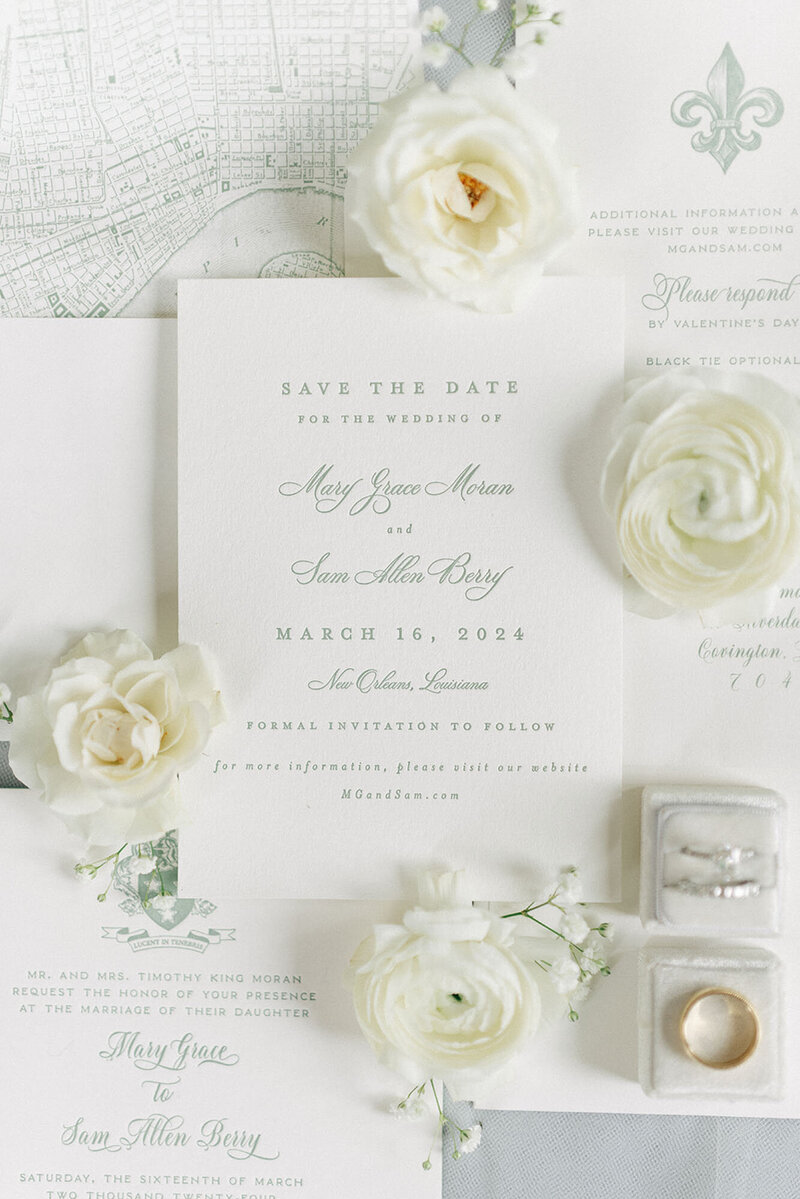 luxury invitation design for Mary Grace and Sam