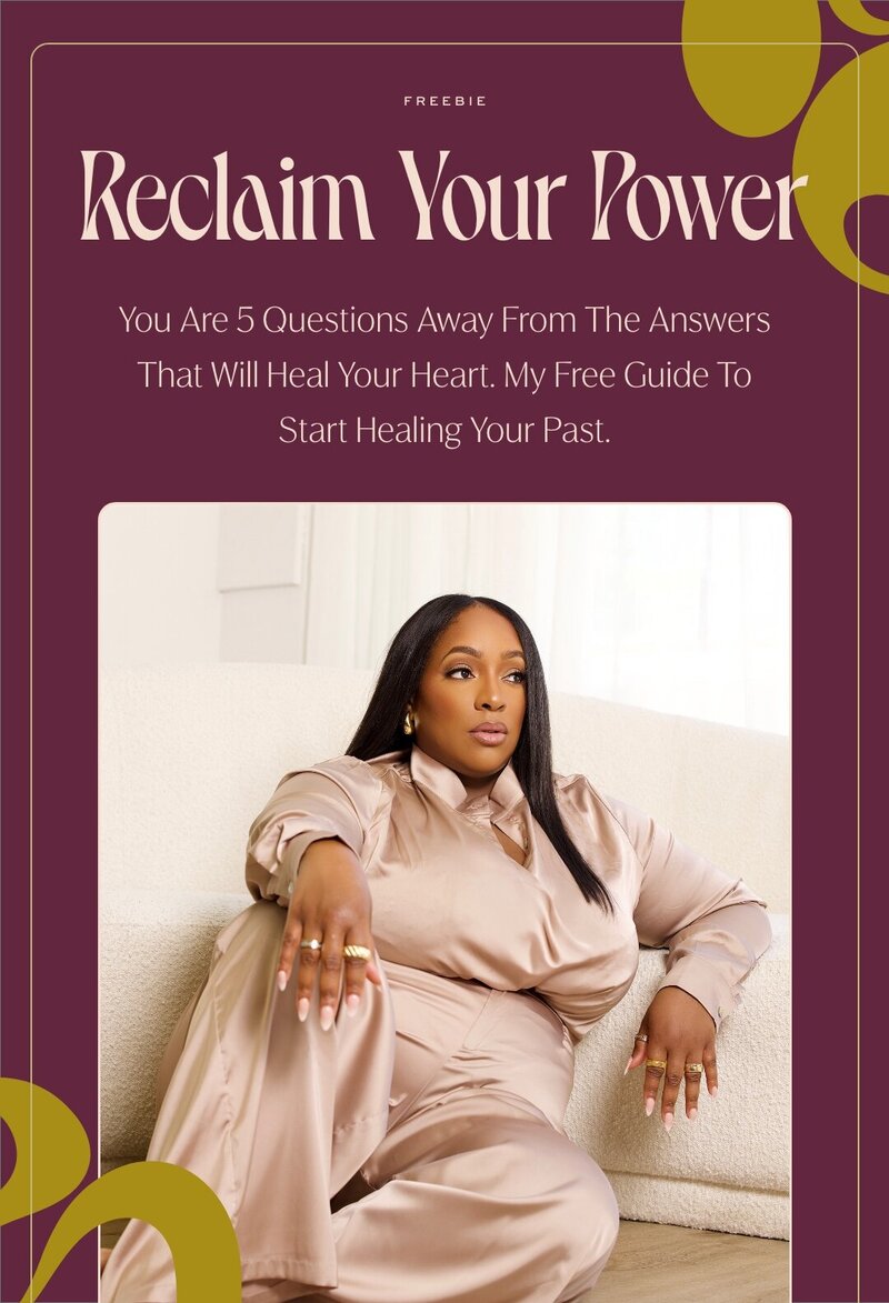 cover of an ebook called 'Reclaim Your Power'. Features woman in satin clothes looking to the side