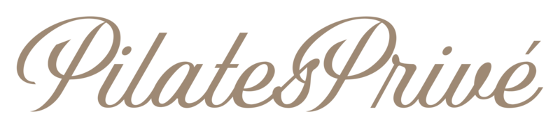 The words “Pilates Privé” written in elegant, light brown cursive script on a light background.