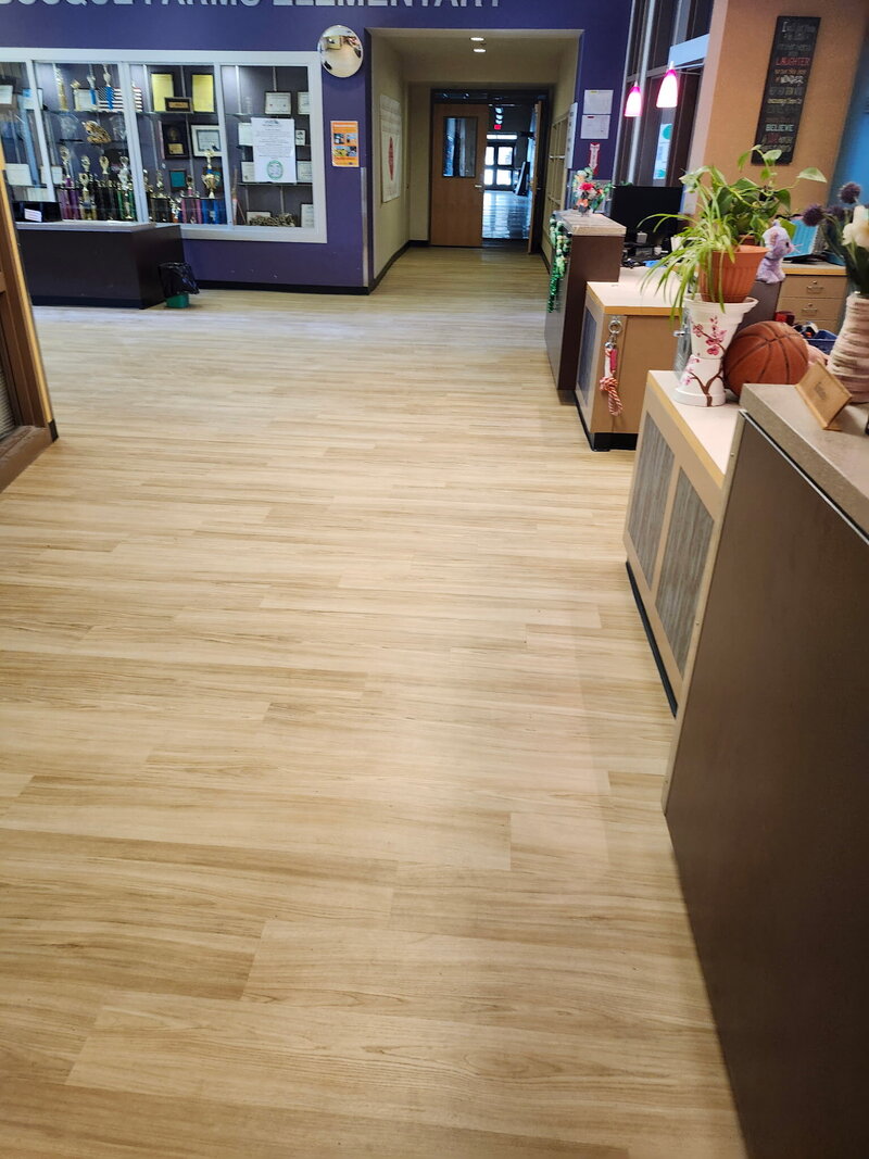 LVT school building floor installation Albuquerque Floor Tech