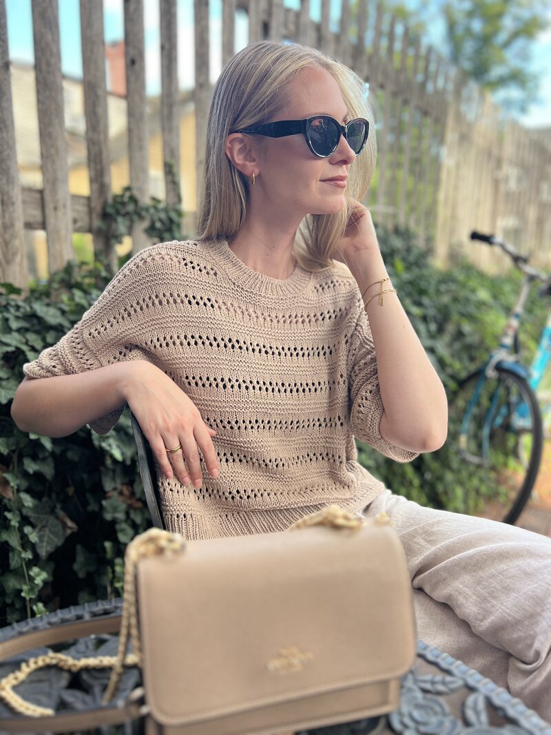 Lexie Dane Wearing FO Lacey Loop Tee