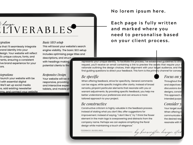 Welcome Guide Template for Designers -  Product Images - Steps broken down by The Streamlined Creative by Stephanie Taale - Business Coach, Client Experience and Systems Strategist for brand and website designers