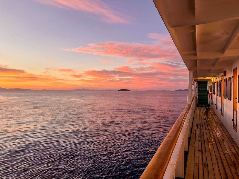 fiji cruise sunset