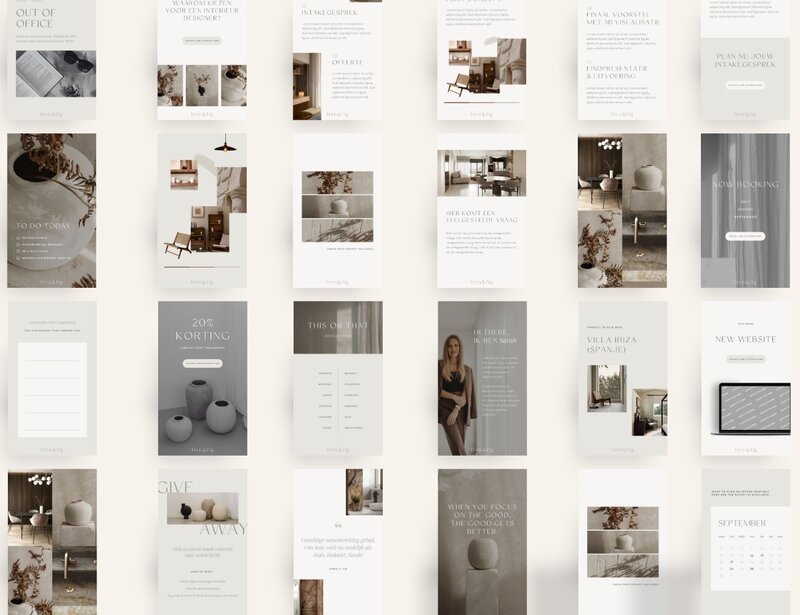 Instagram templates voor interieurontwerper