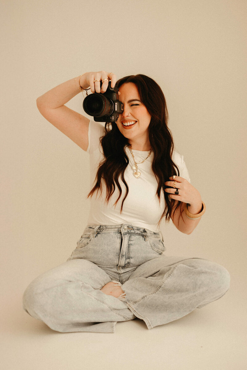 nashville branding photographer taking photos of a studio photographer