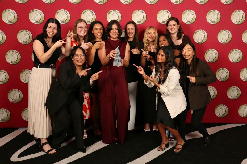 Team members at award ceremony