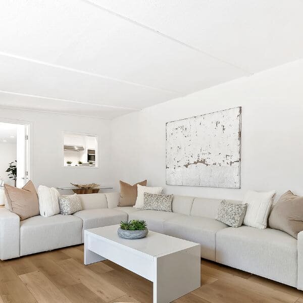 Vacant family room staged by Staging Pros