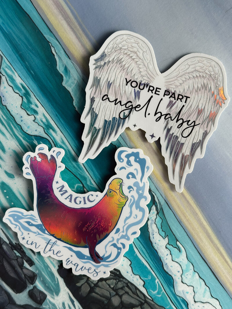 YA fantasy bookish stickers