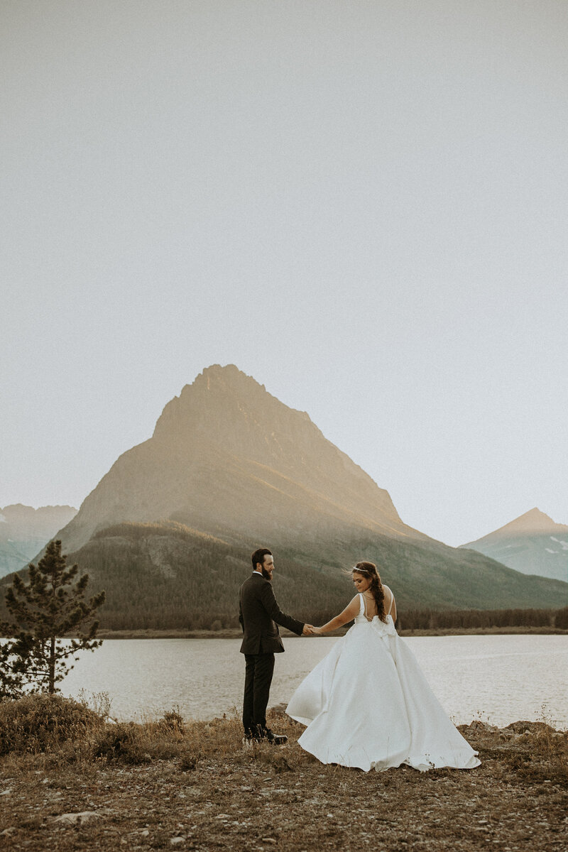 adventure elopement in glacier national park 