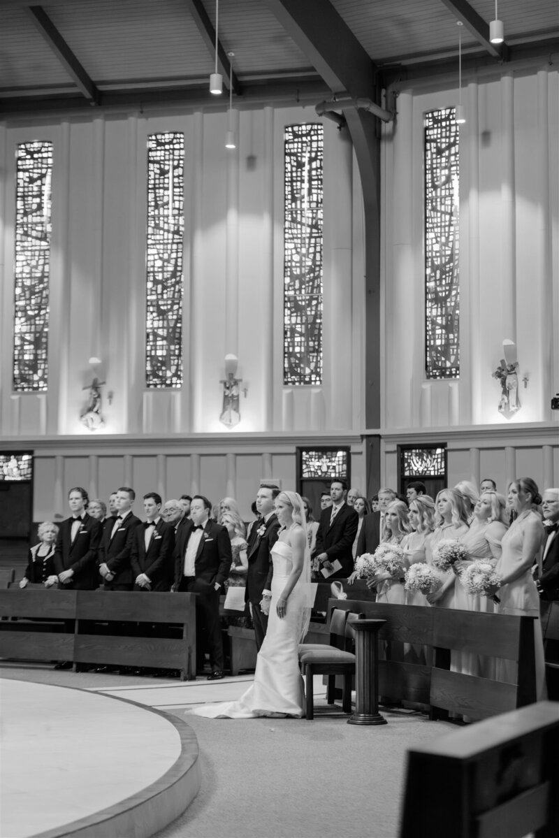 Couple at their Catholic wedding in Winter Park. 