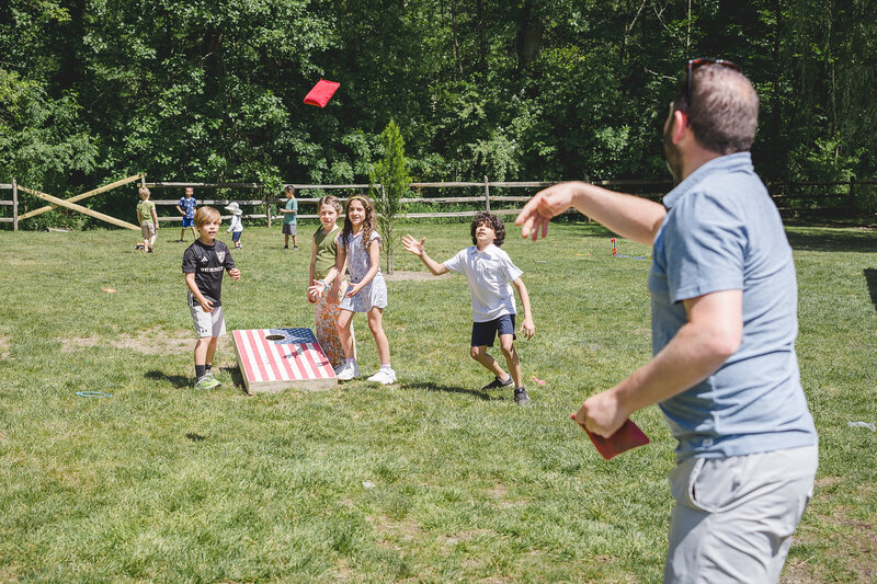 Kids playing at a casual party