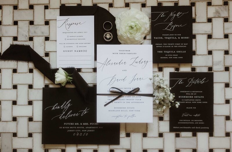Wedding Invitation Suite at a Hudson Valley Wedding Venue