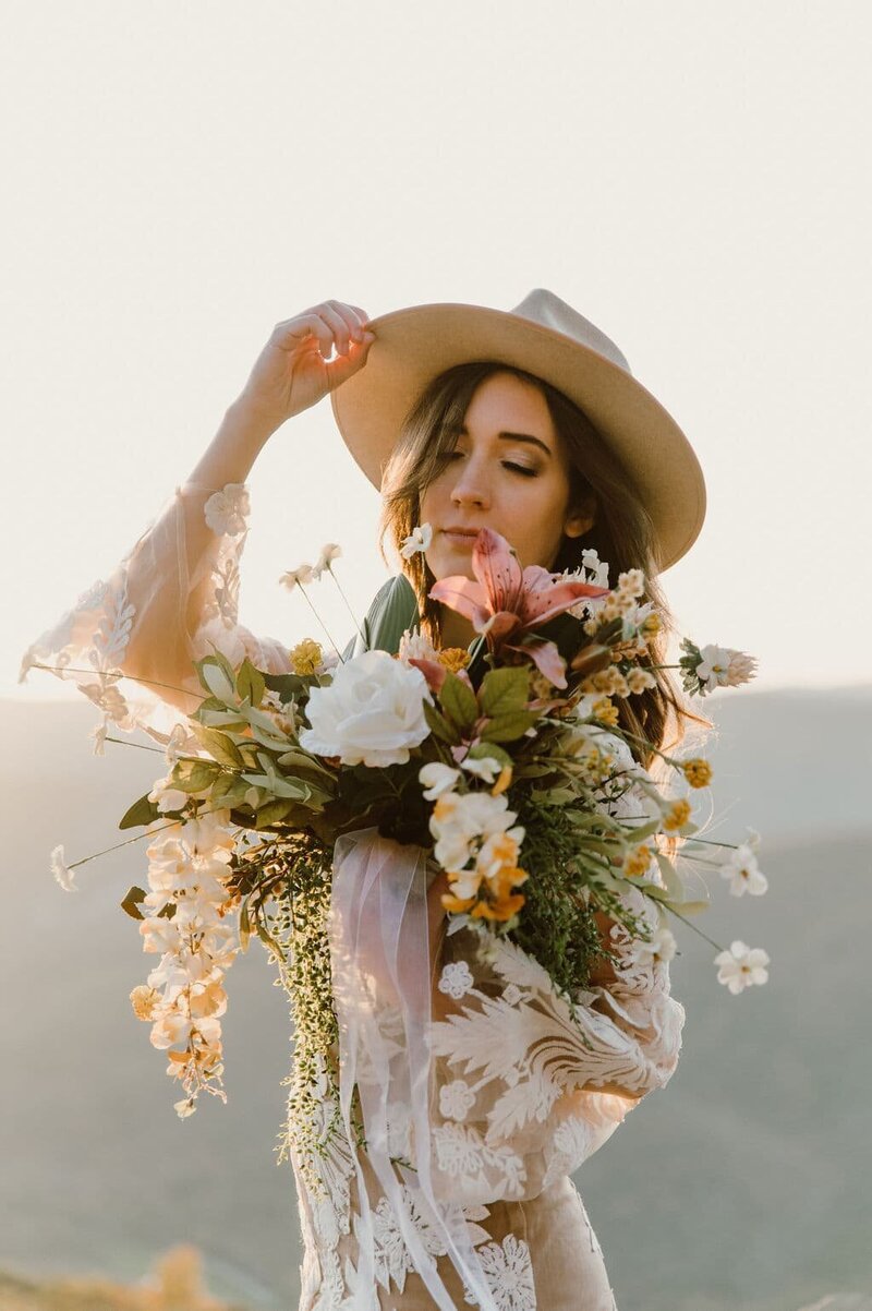 Colorful  wedding flowers for a Logan Utah Bride