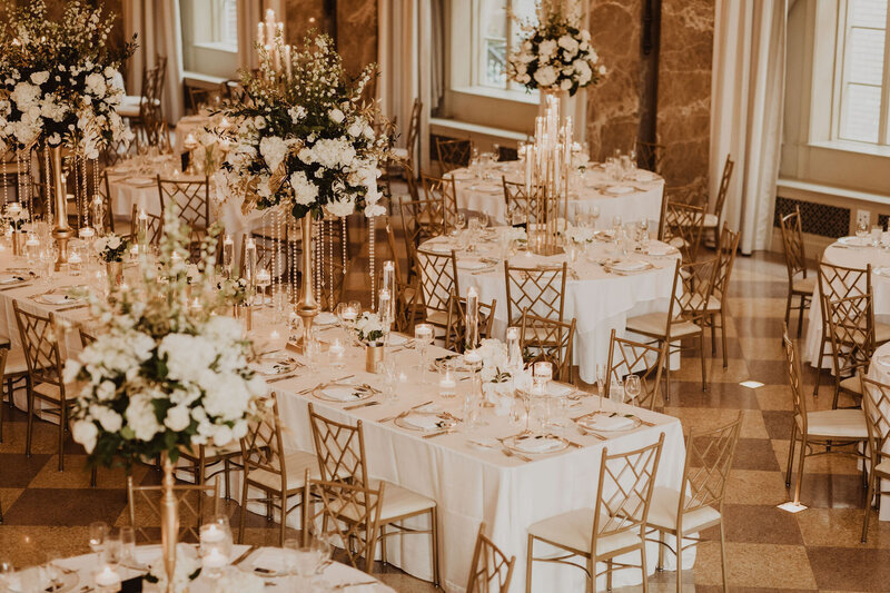 indoor luxury wedding reception in St. Louis