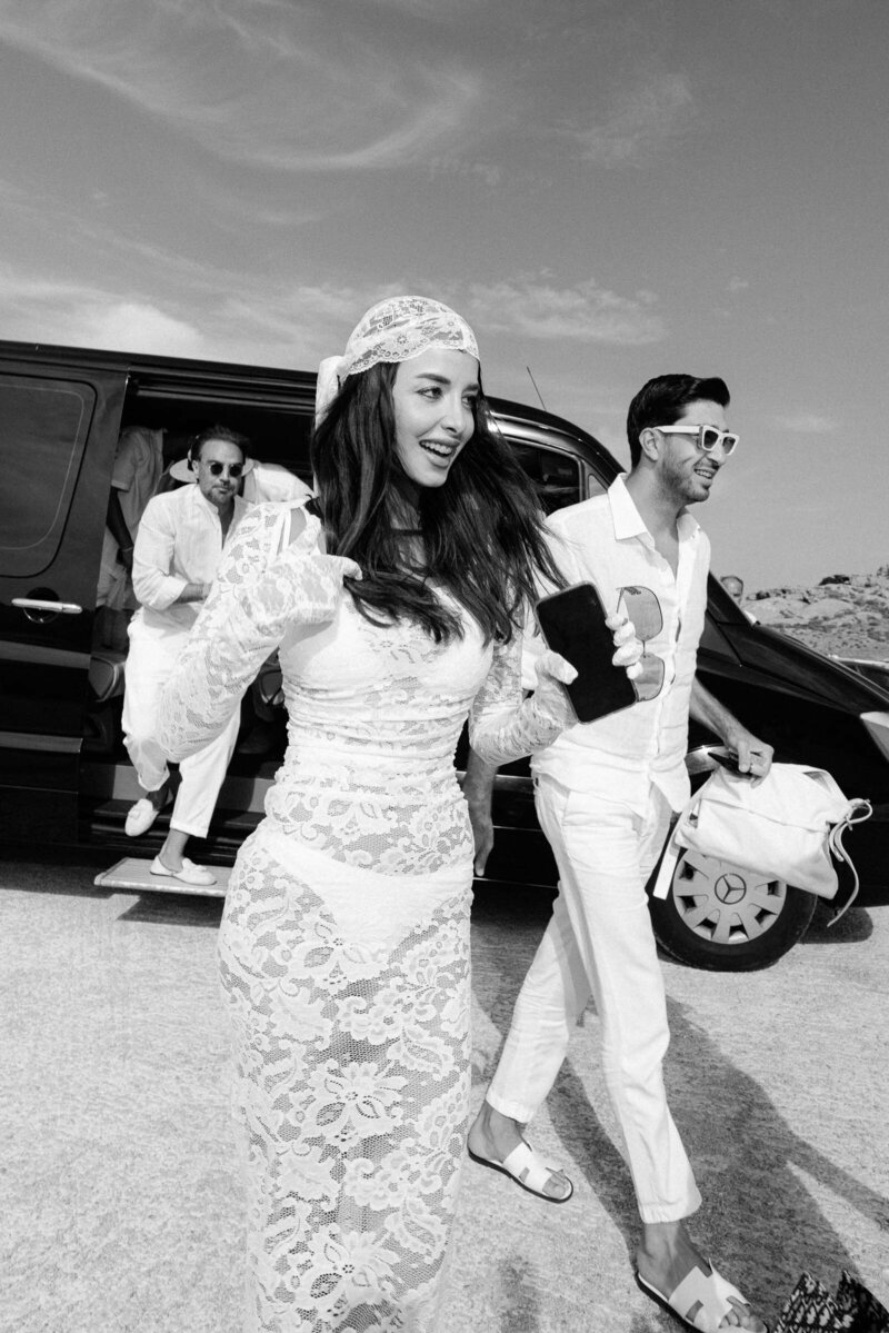 pre wedding day boat mykonos greece 11