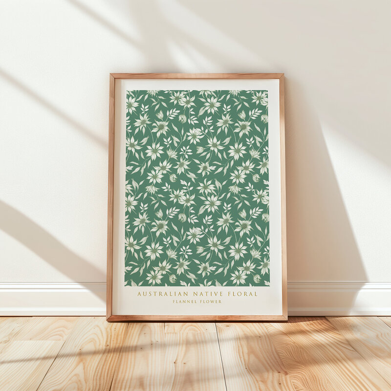 Wall Flannel Flower Mockup
