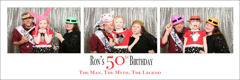 50th Birthday event photo booth rental in Mobile, Alabama.