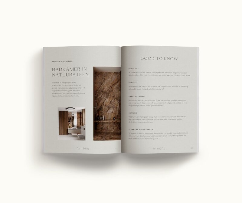 Canva brochure template Fern & Fig 12