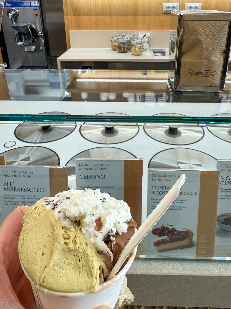 Gelato at Futura Gelateria in Rome, Italy, again - a second time. 