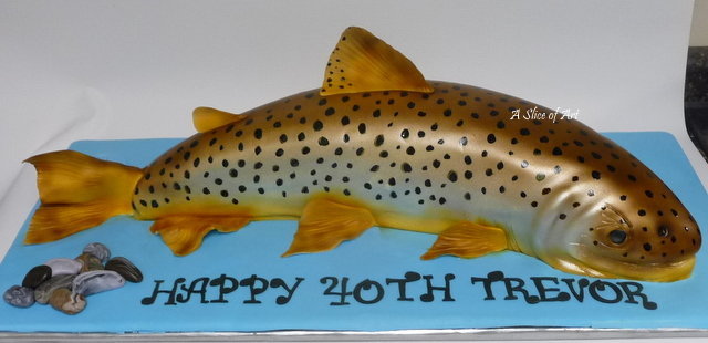 3d carved trout