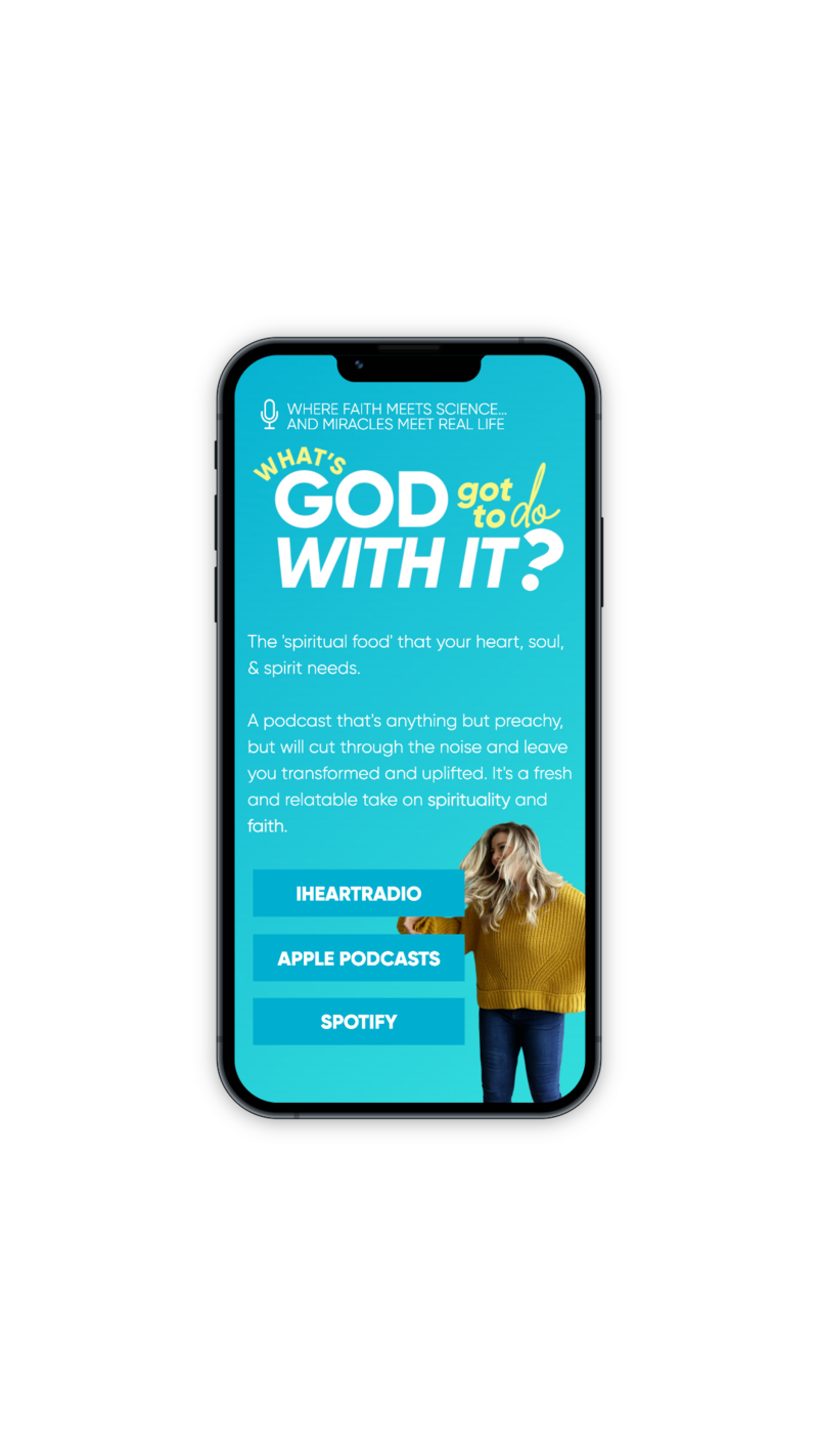 iPhone mockup to showcase Rachel Manasco's showit website design project