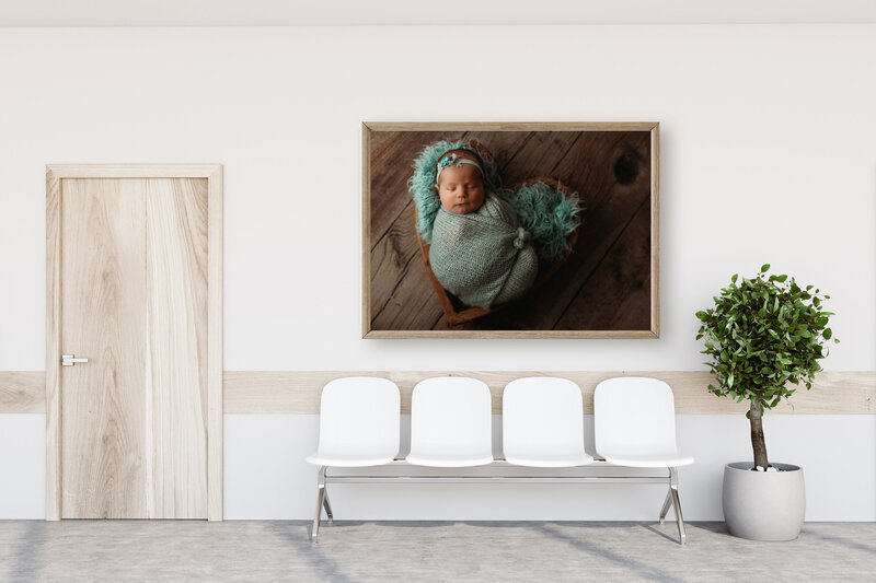 Display of newborn photograph
