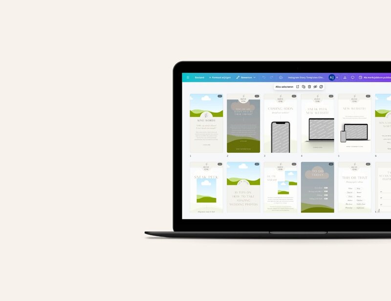 Elegante Instagram templates voor fotografen Olive Oak 20