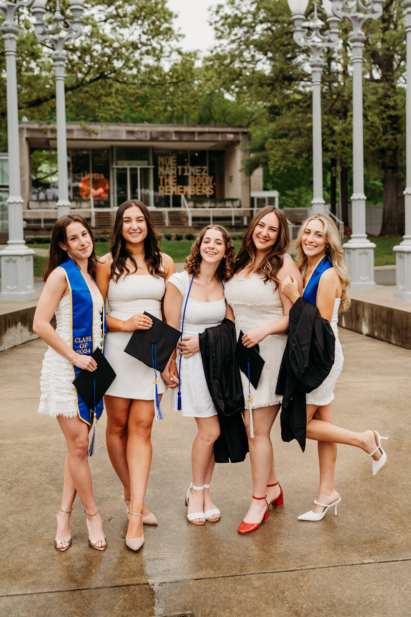 Senior Graduates celebrating their accomplishments from their Boston school