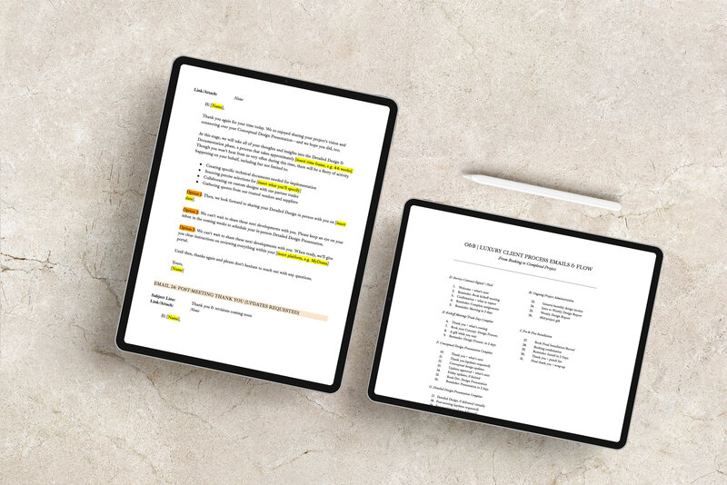 Email Templates for Interior Designers | Ochre & Beige