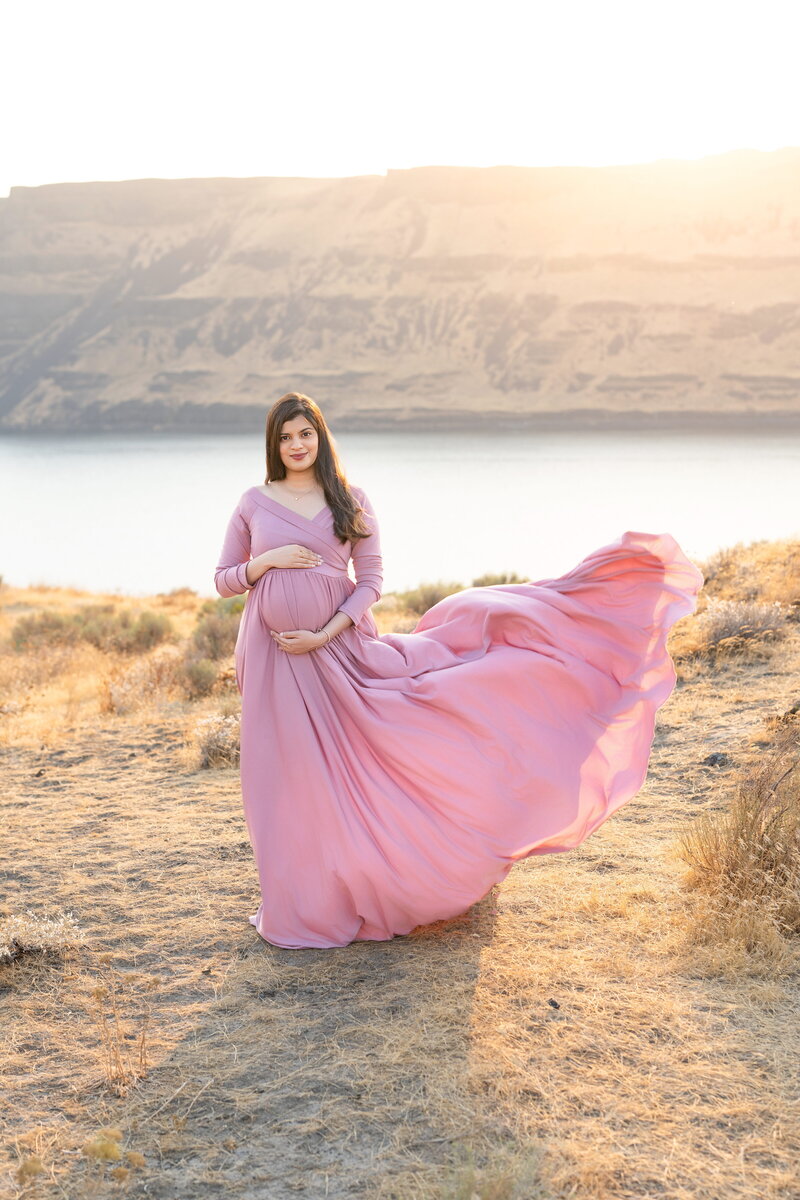 twin sister wa maternity golden hour photography